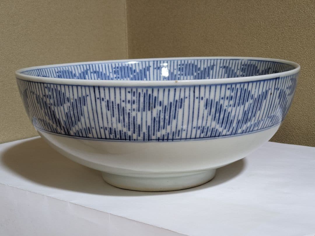 ♦明治時代 古伊万里 染付暦手大鉢三川内焼 平戸焼アンティーク骨董品コレクション