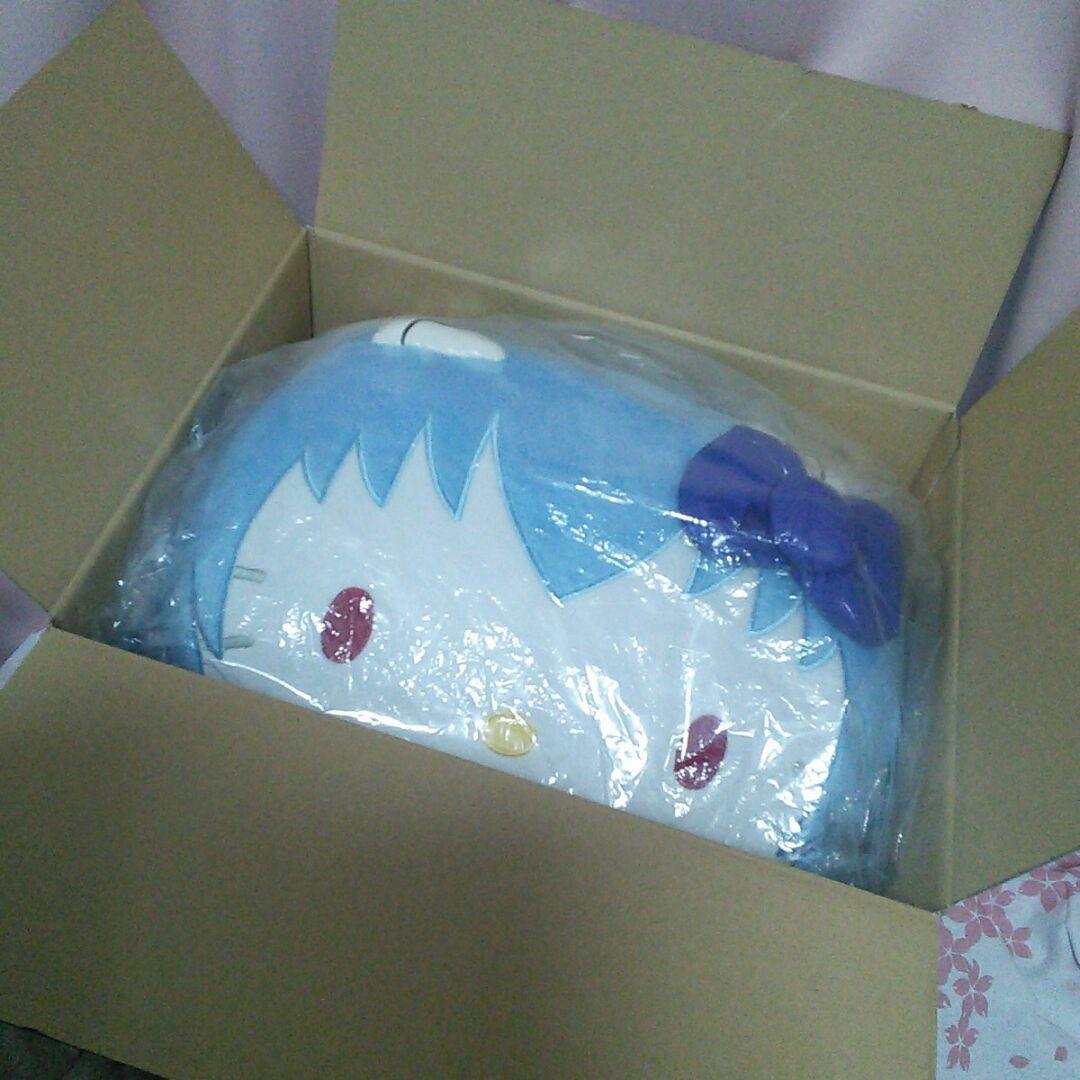 当たりくじチャレンジ賞　フェイスクッション　綾波レイ キティVer