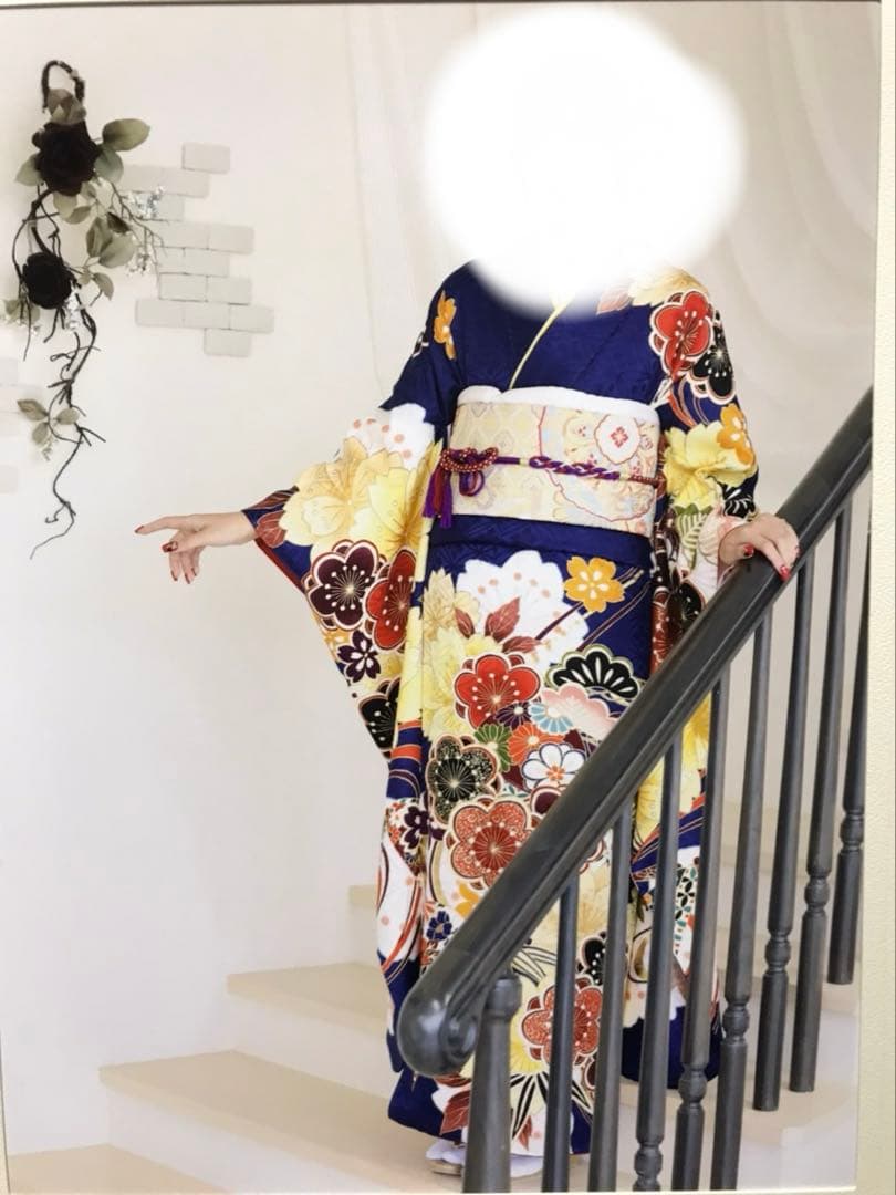 華やかな花柄振袖