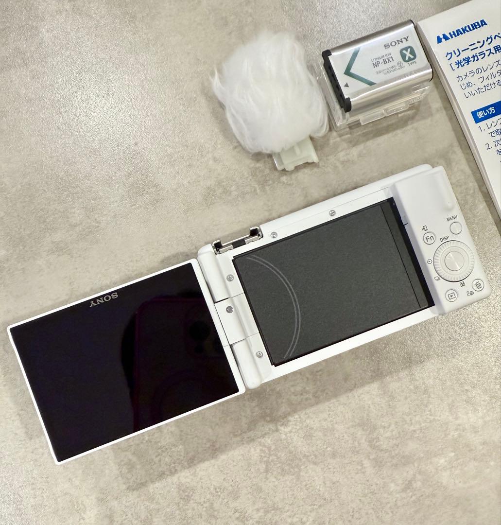 【ほぼ未使用】SONY VLOGCAM ZV-1 II ホワイト SDカードつき