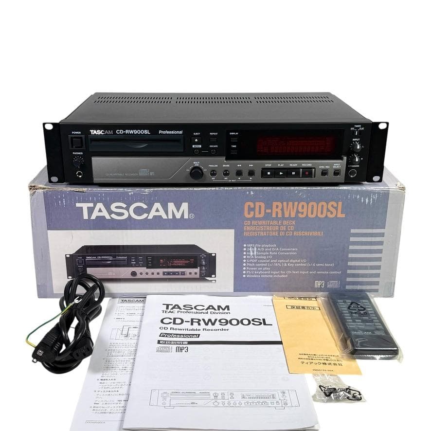 ◆CD再生履歴0時間◆TASCAM CDレコーダー業務用 CD-RW900SL