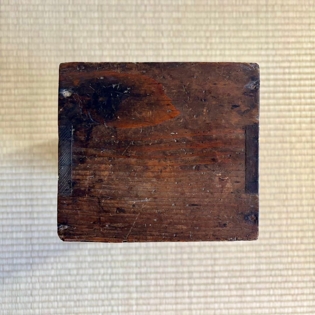 古い　葉書入れ　郵便入　小物入れ　小引き出し　明治　戦前　古民芸　古民具　古家具