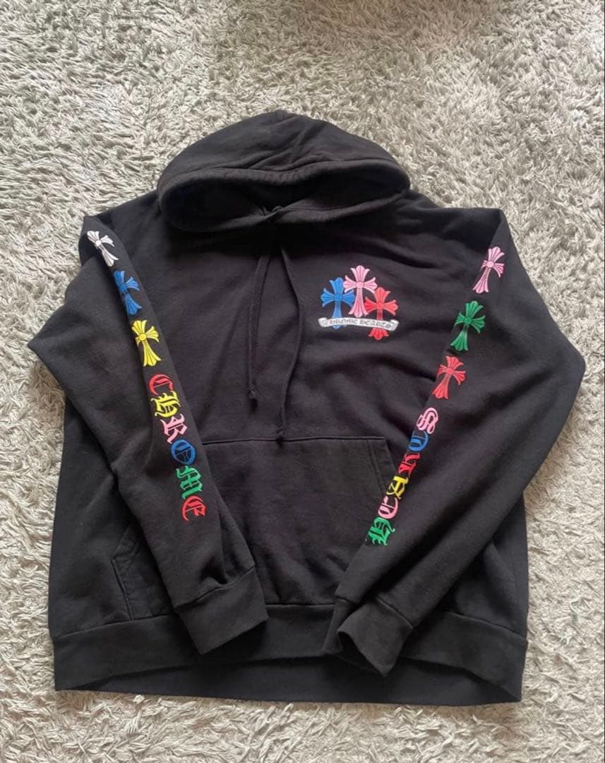 CHROME HEARTS カラフル花刺繍パーカー