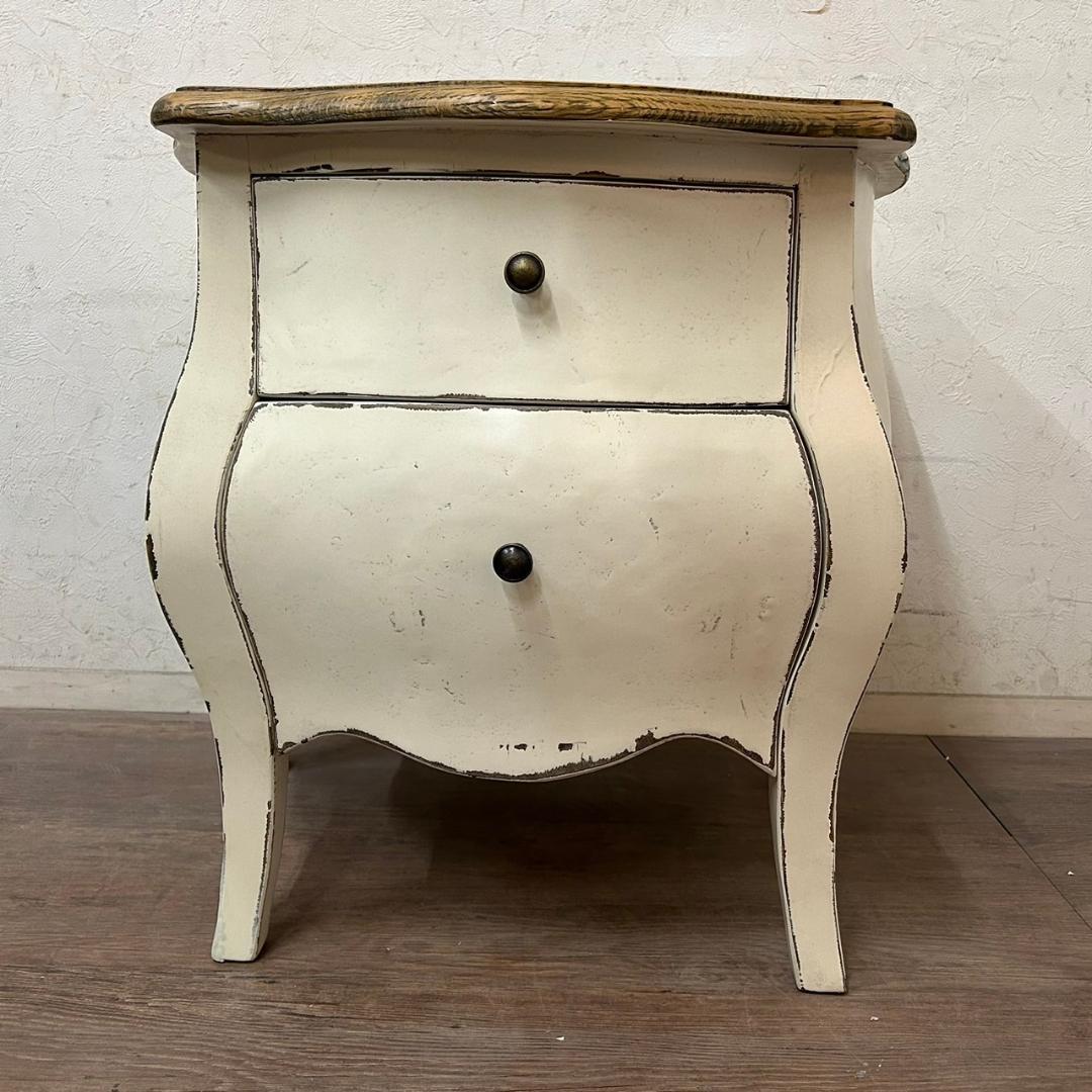 M.アウトレット シャビー仕上げ　サイドデスク　チェスト　アンティーク調