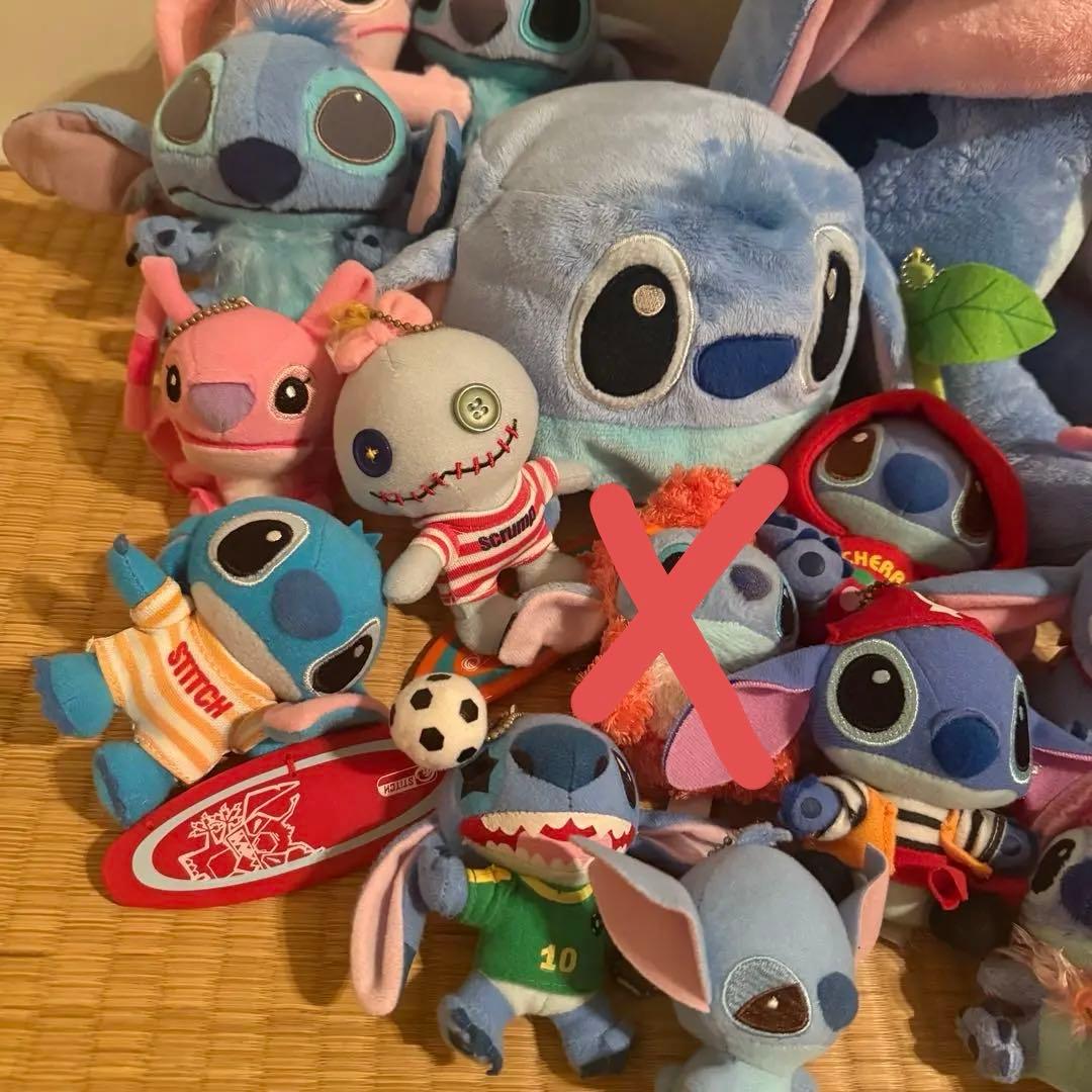 スティッチ エンジェル スクランプ ボールチェーンキーホルダー 平成レトロ