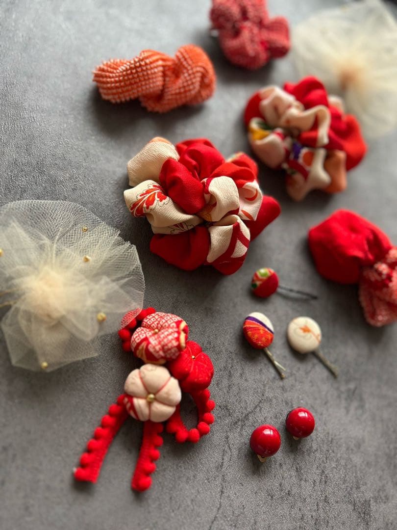 み*さ様 七五三　七五三髪飾り　ヘッドドレス　着物髪飾り　リメイク髪飾り 031