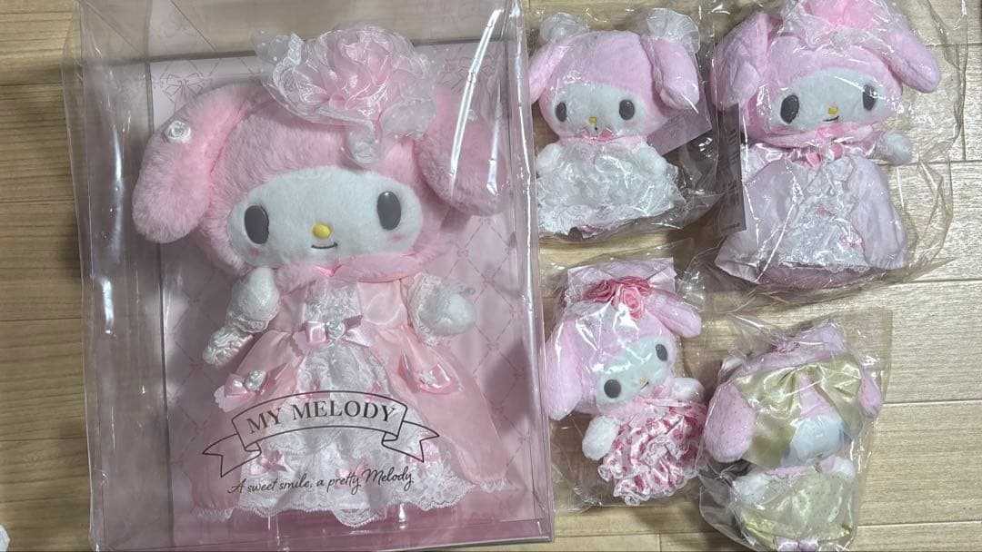 【匿名配送】レディマイメロディ　ぬいぐるみ　マスコット　4点セット