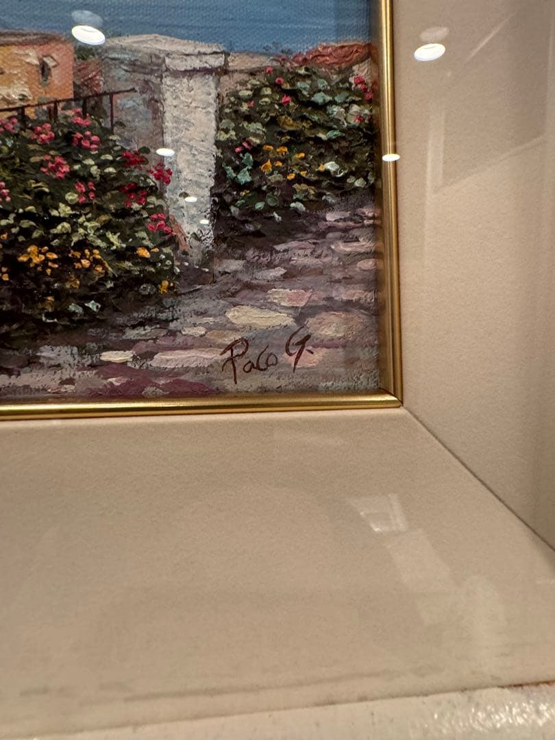 Paco Garcia Original Painting 散歩道からの眺め