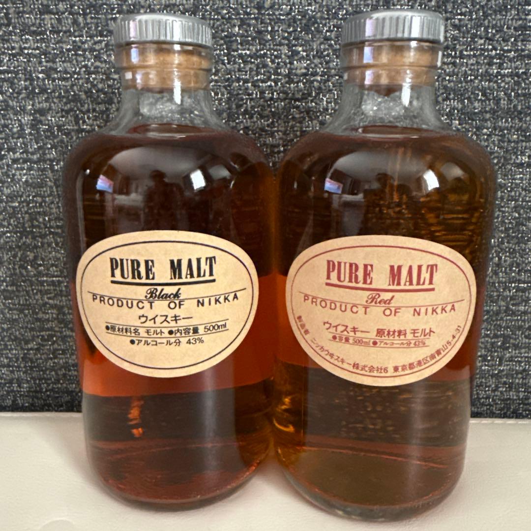 NIKKA PURE MALT レッド&ブラック　ミニボトル余市付