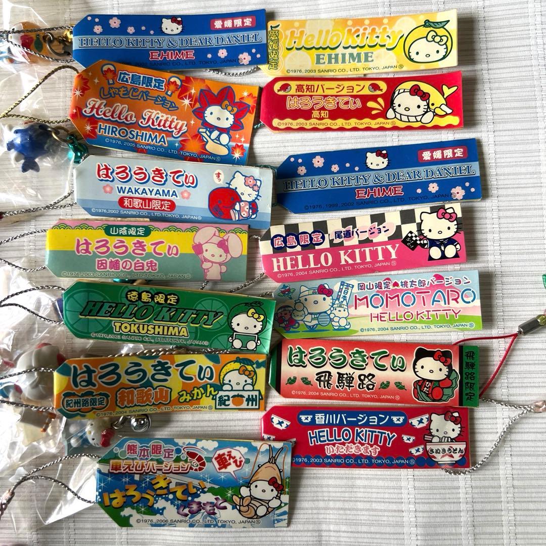 ご当地値付けキティちゃんストラップ　　66個　（西）　西日本　希少　レア