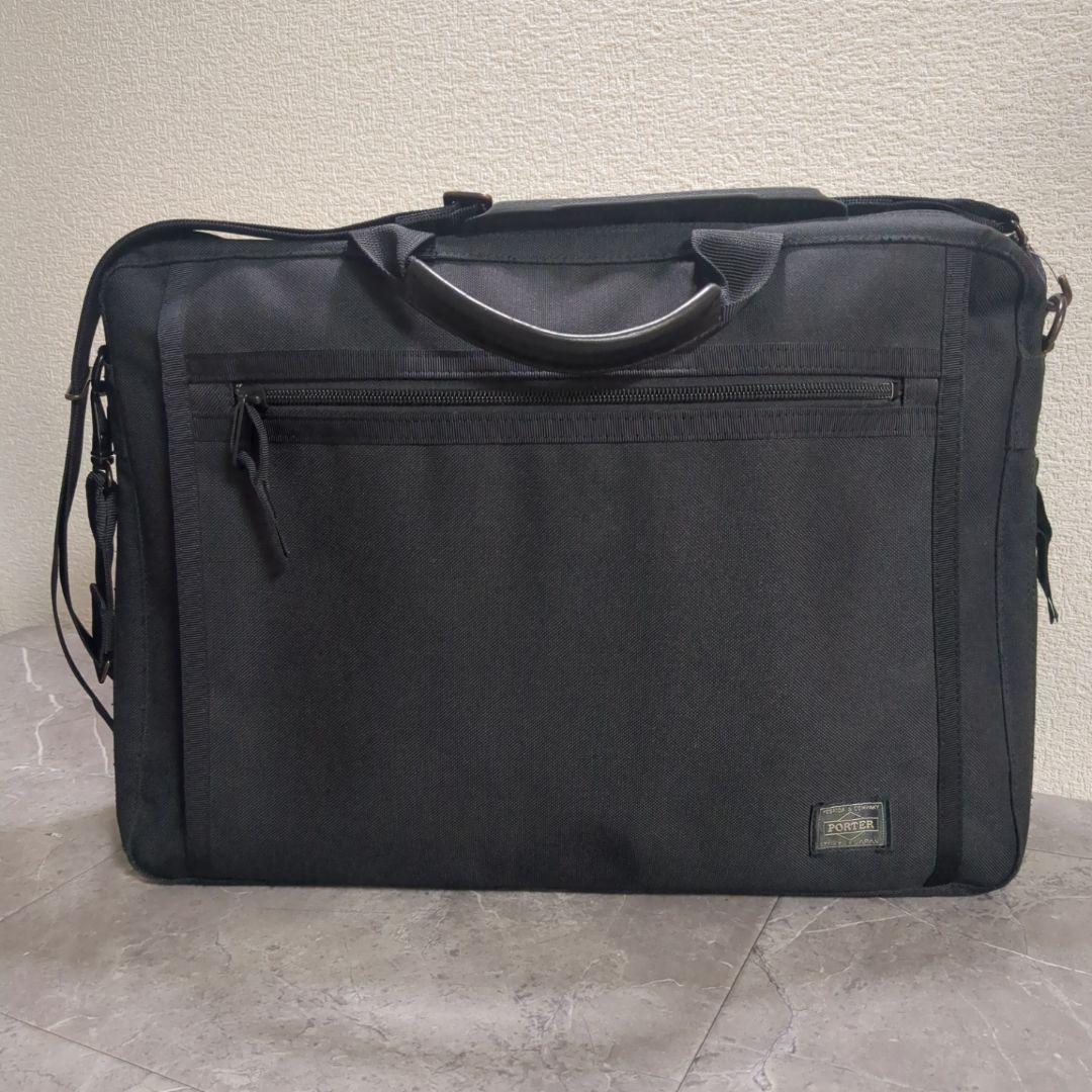 美品☆PORTER ブラック ビジネスバッグ ポーター 2Way B4収納