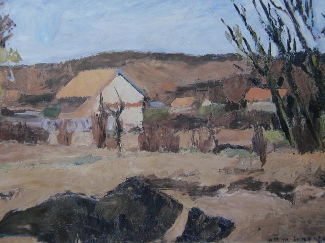 アンドレ・デュノワイエ・ド・スゴンザック、赤い屋根のある風景