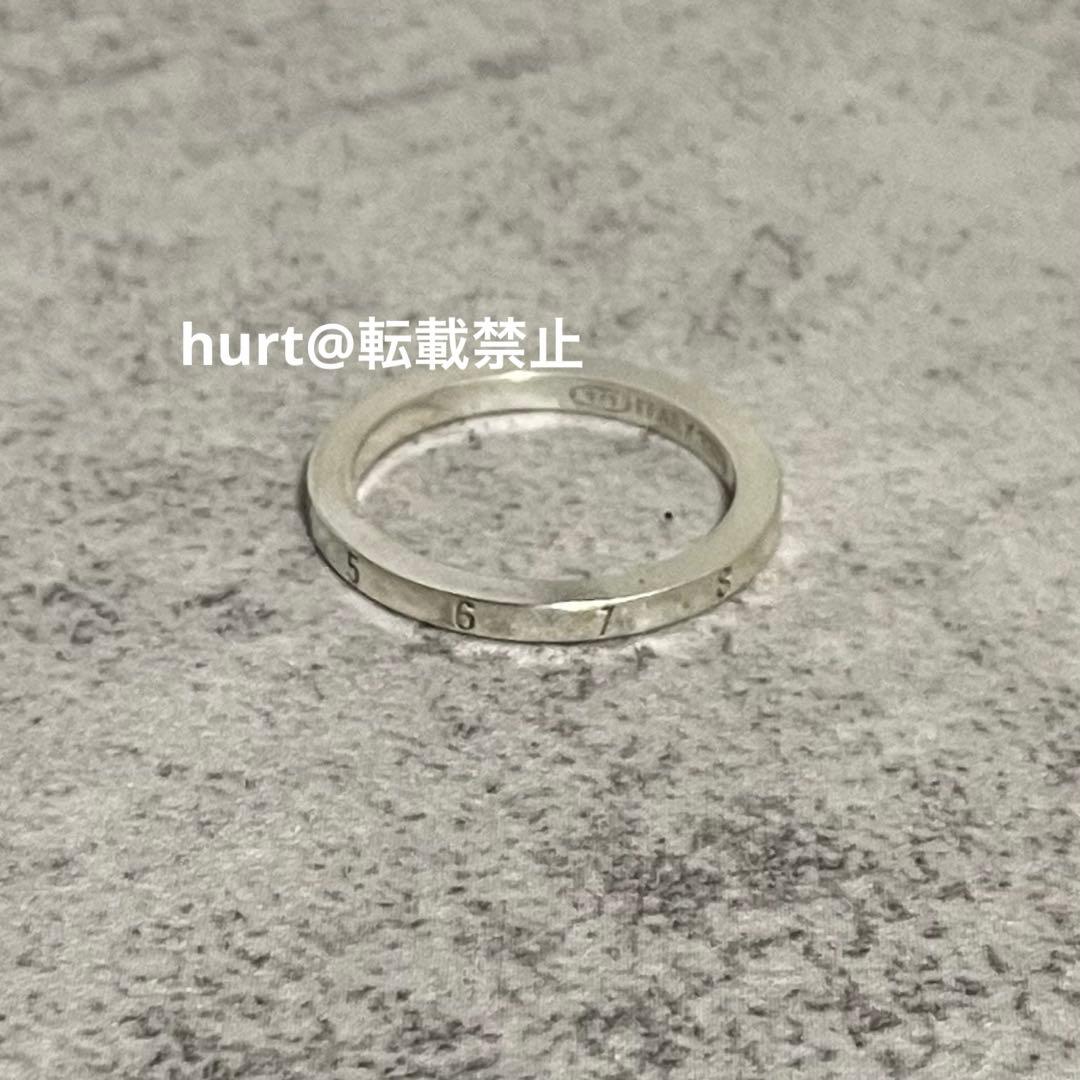 【新品外箱あり】メゾンマルジェラ ナンバリング スリム リング 16号相当