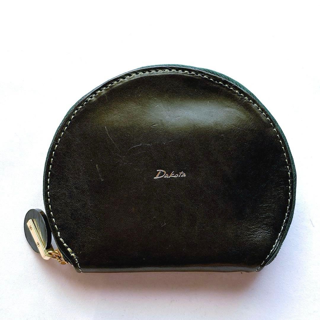 【美品】DAKOTA ダコタ チェルキオ 二つ折り財布 ミニウォレット グリーン