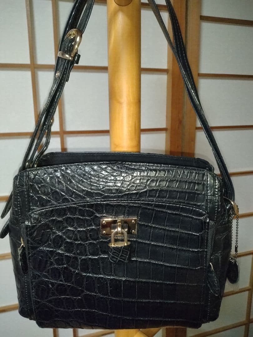 三宝　クロコダイルショルダーバック　 　JRA認定 コッコクリスタ−ロ　　鞄のみ