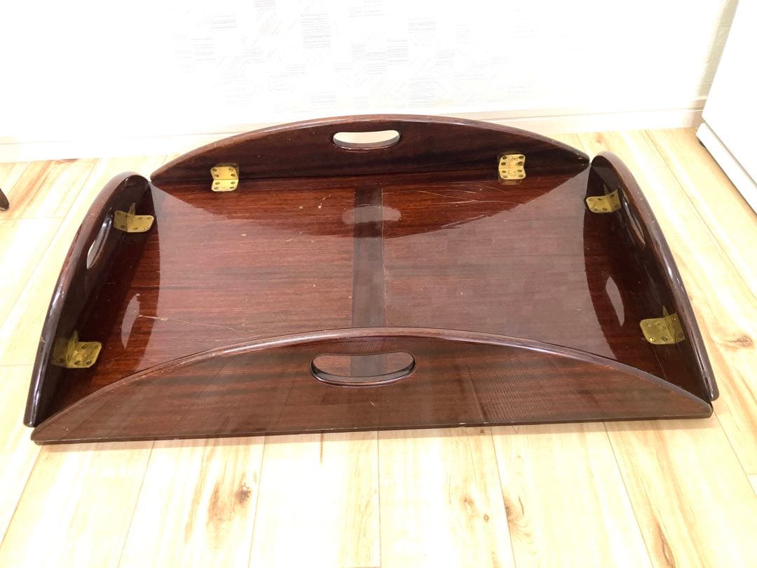 K*a様 アンティーク 折りたたみ式楕円形木製テーブル オークション方式