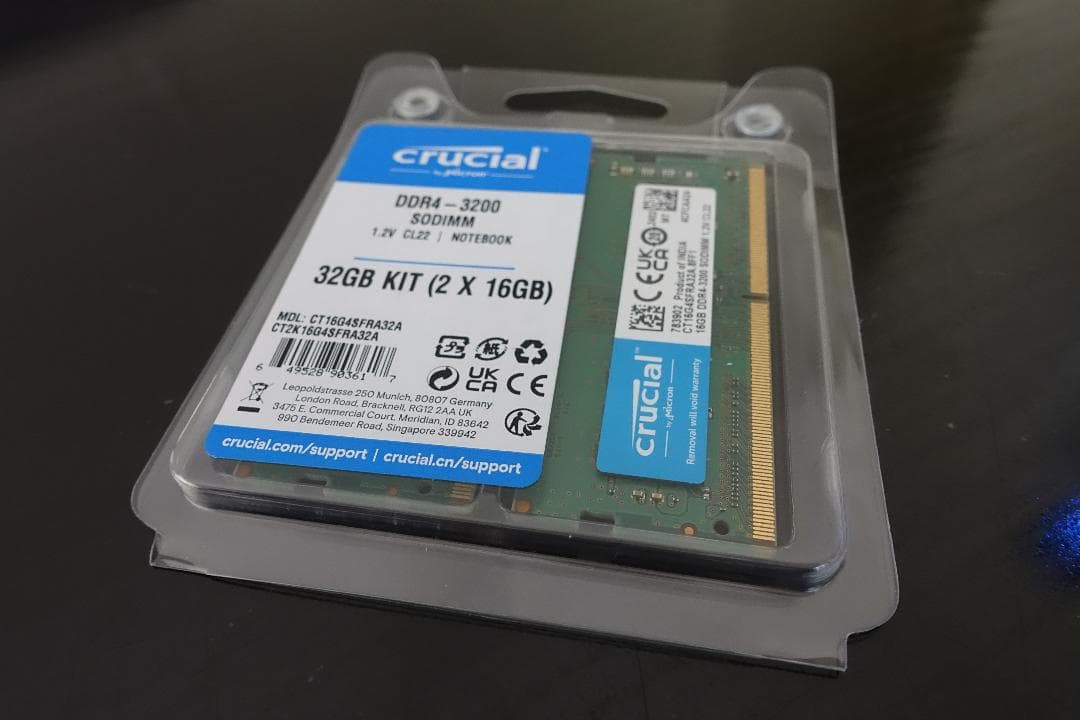 【信頼のブランド】Crucial DDR4 3200 32GB SODIMM