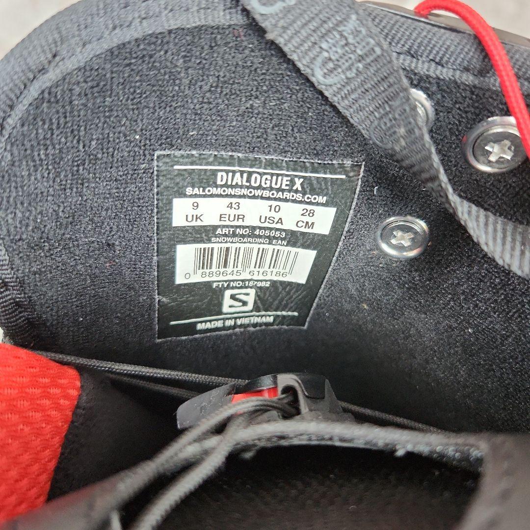 2回使用⭐Salomon DIALOGUE　Xスノーボードブーツ28cm黒赤