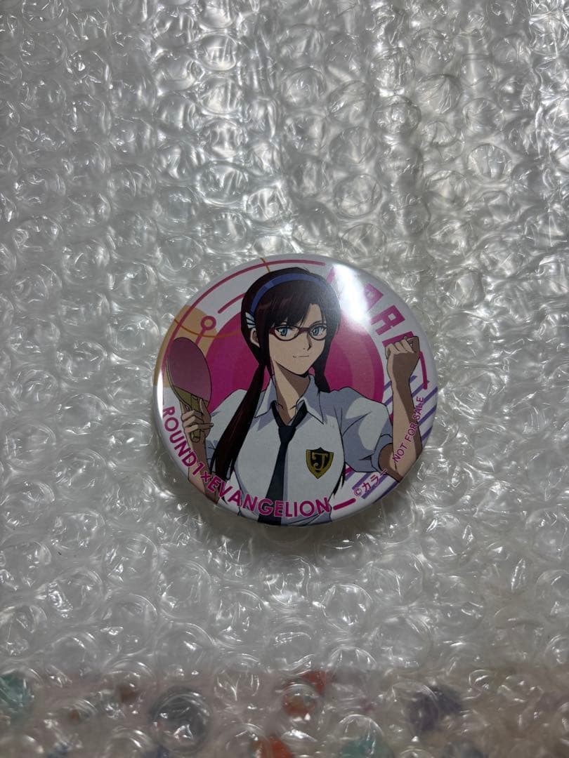 ラウンドワン　エヴァ　マリ　缶バッジ