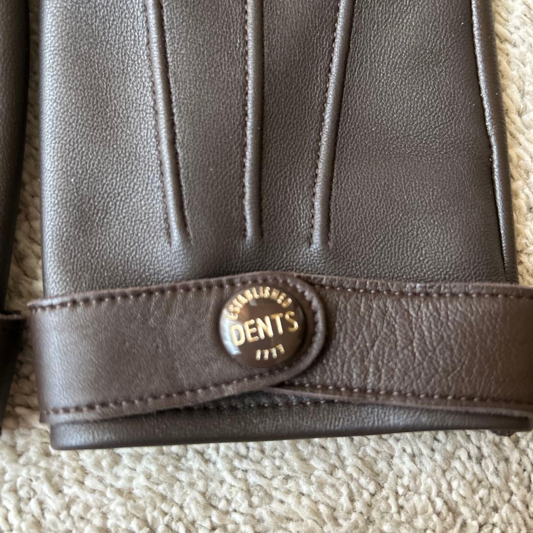 〆サバDENTS ブラウン レザー ドライビンググローブ