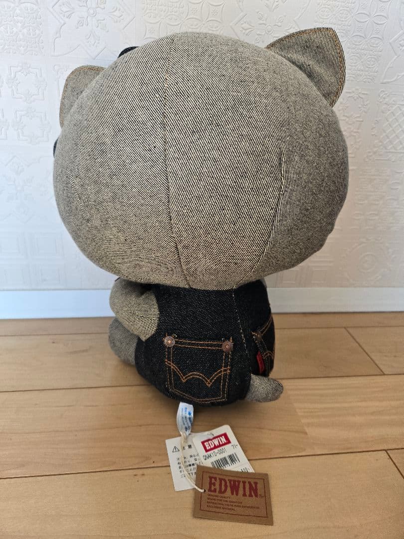 デニム ハローキティ ぬいぐるみ EDWIN　大