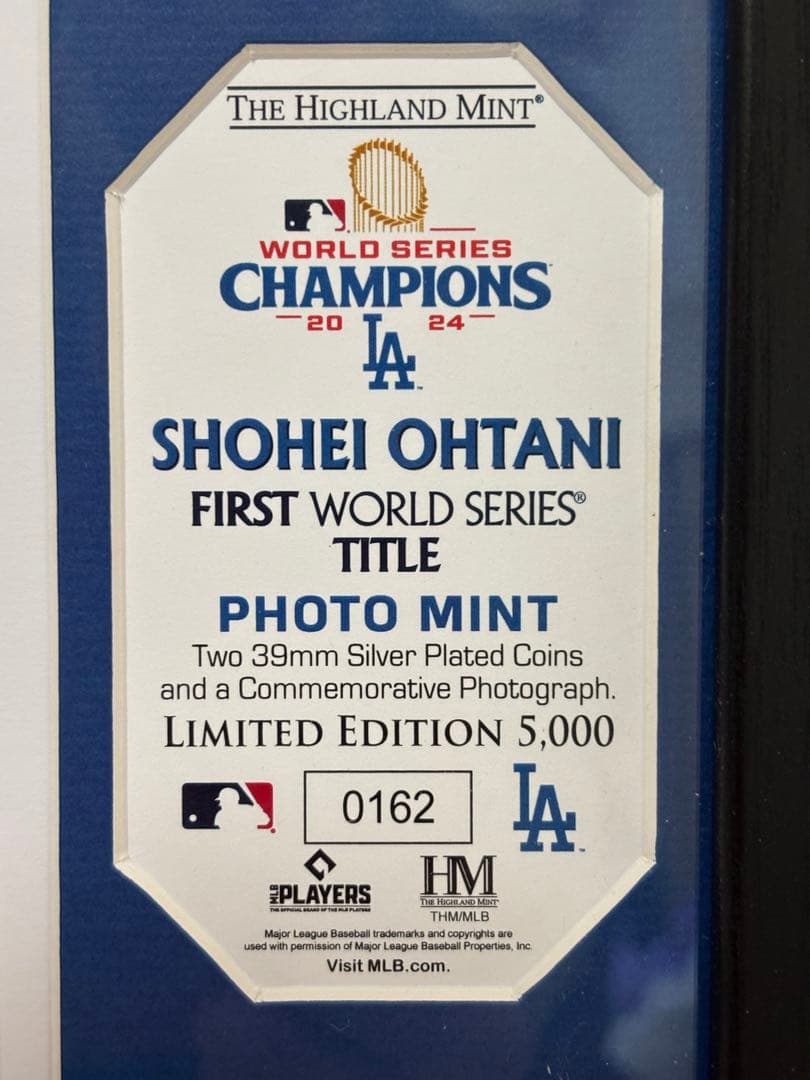 大谷翔平 1st ワールドシリーズ 2024 優勝記念 ダブルフォトミント