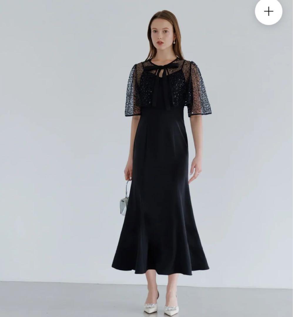 leja スパンコールビジューボレロマーメイドワンピースドレス　S 新品タグ付き