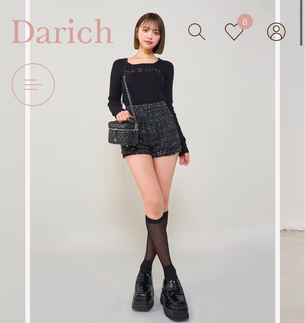 Darich ダーリッチ キルティングショルダーミニバッグ ブラック