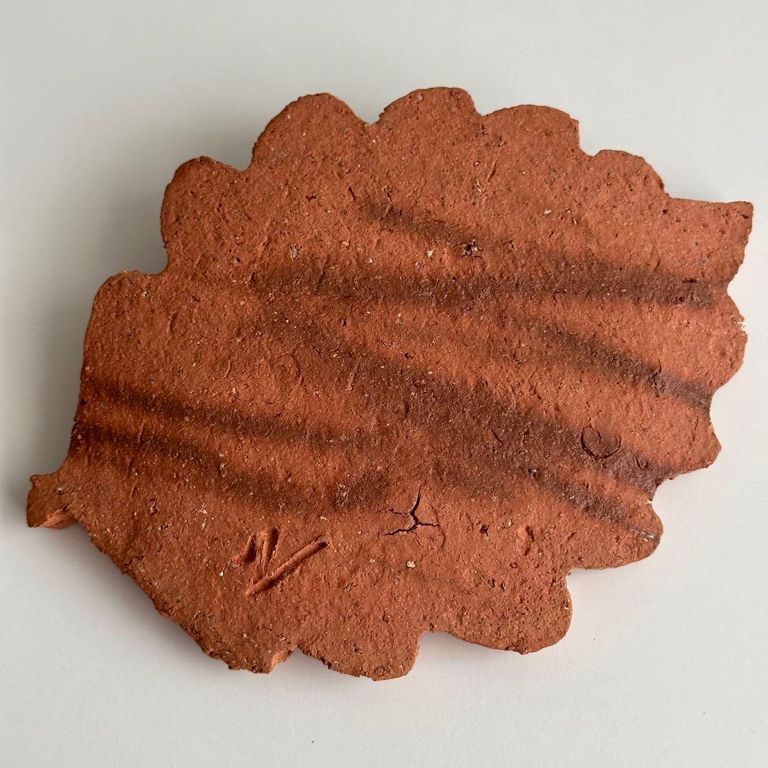 各見政峯 備前 皿 緋襷 葉皿 5枚 共箱