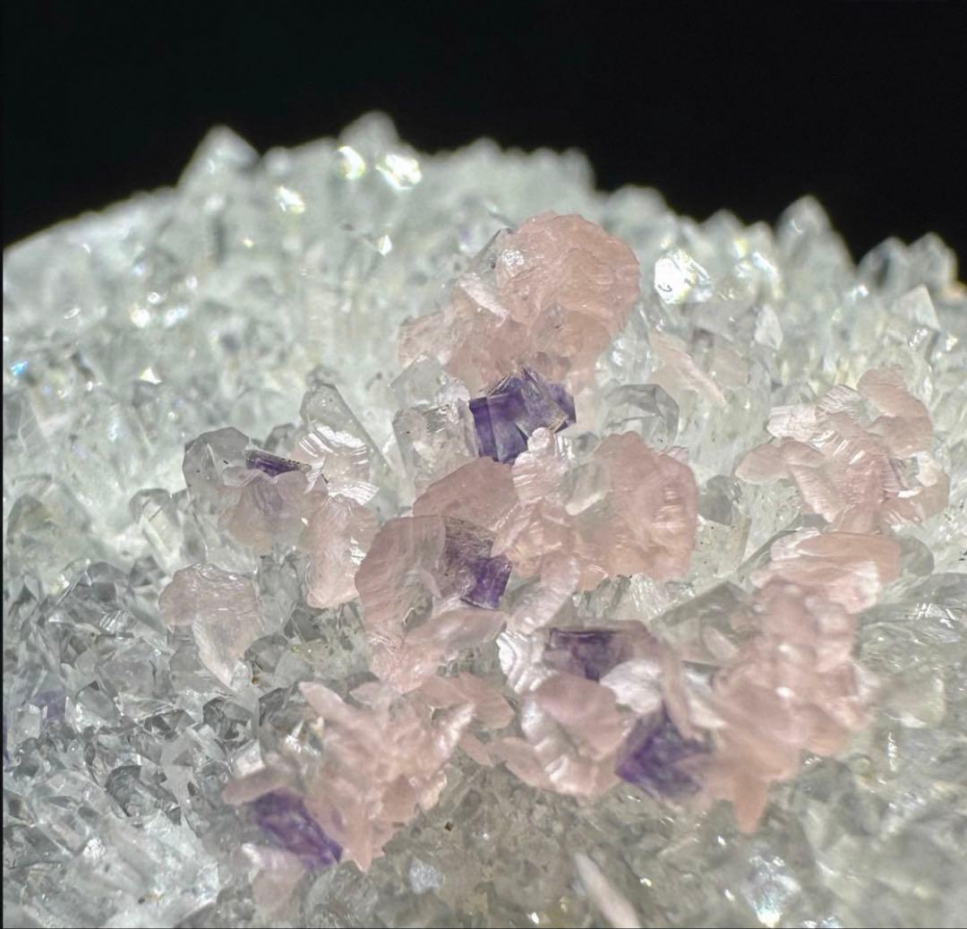 フローライト ロードクロサイト 水晶 共生石 鉱物標本 天然石 クォーツ