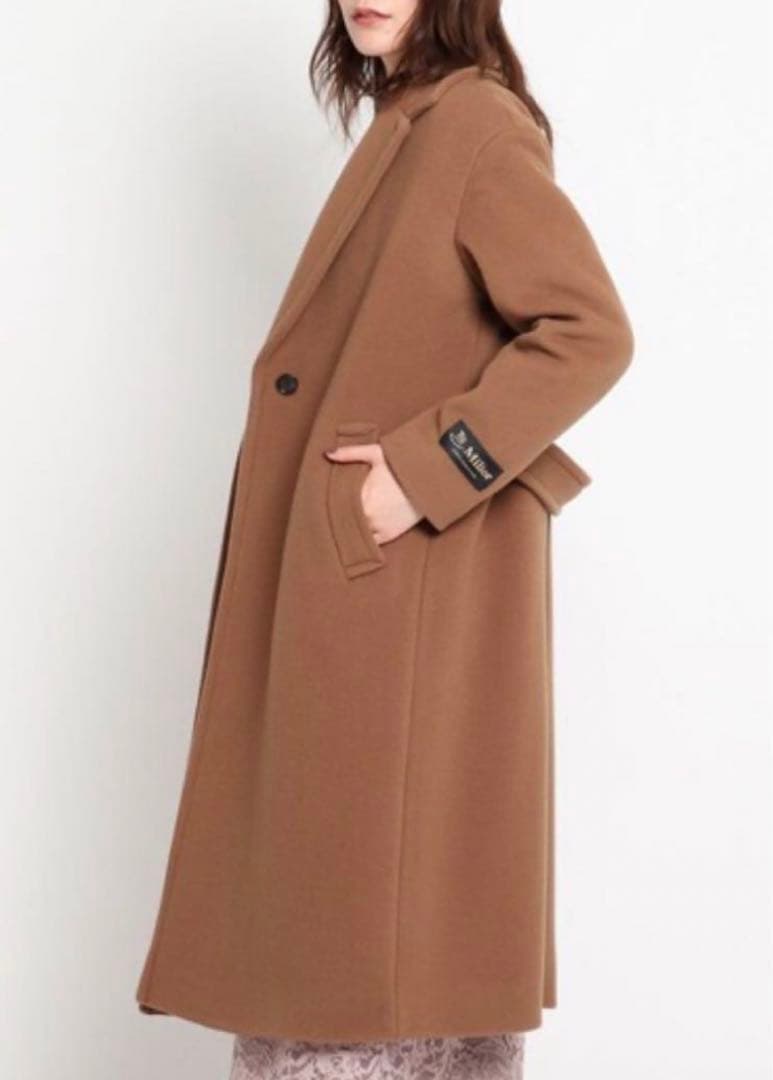 クードシャンス チェスターコート ロング ウール 38 9号 M