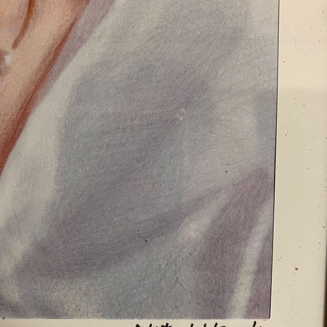 女優画26 額装品　額縁寸法32.7cm×24.0cm　カラー着色　京藤夏樹真作