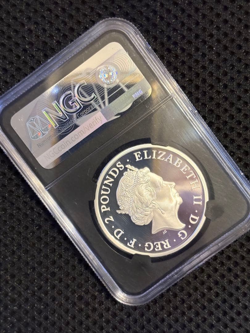 2018 英国 Two Dragons 銀貨 NGC PF70 限定8,888枚