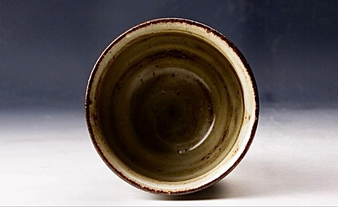 人間国宝 島岡達三 象嵌赤絵湯呑 共箱 本物保証