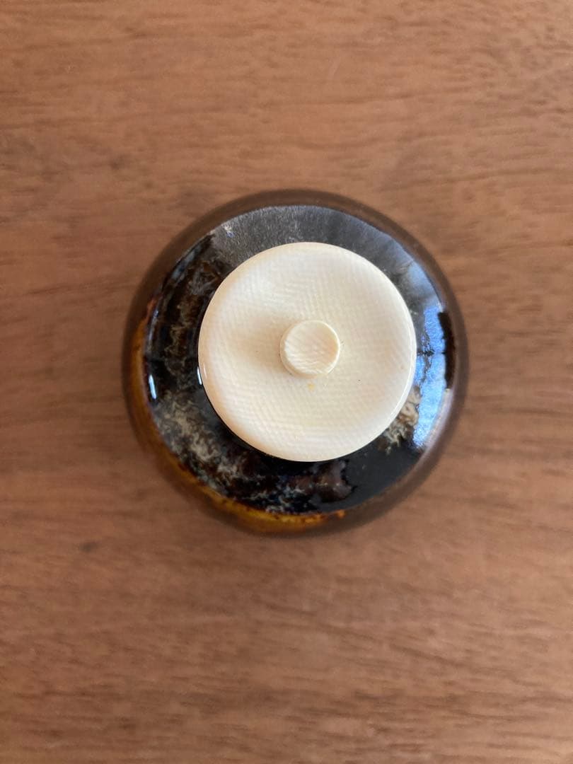 丸壷茶入 仕覆　共箱　茶道具