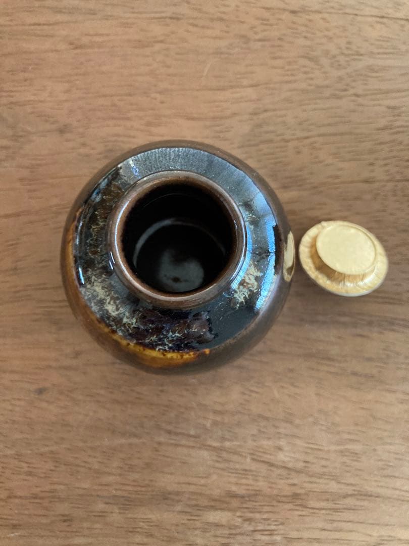 丸壷茶入 仕覆　共箱　茶道具