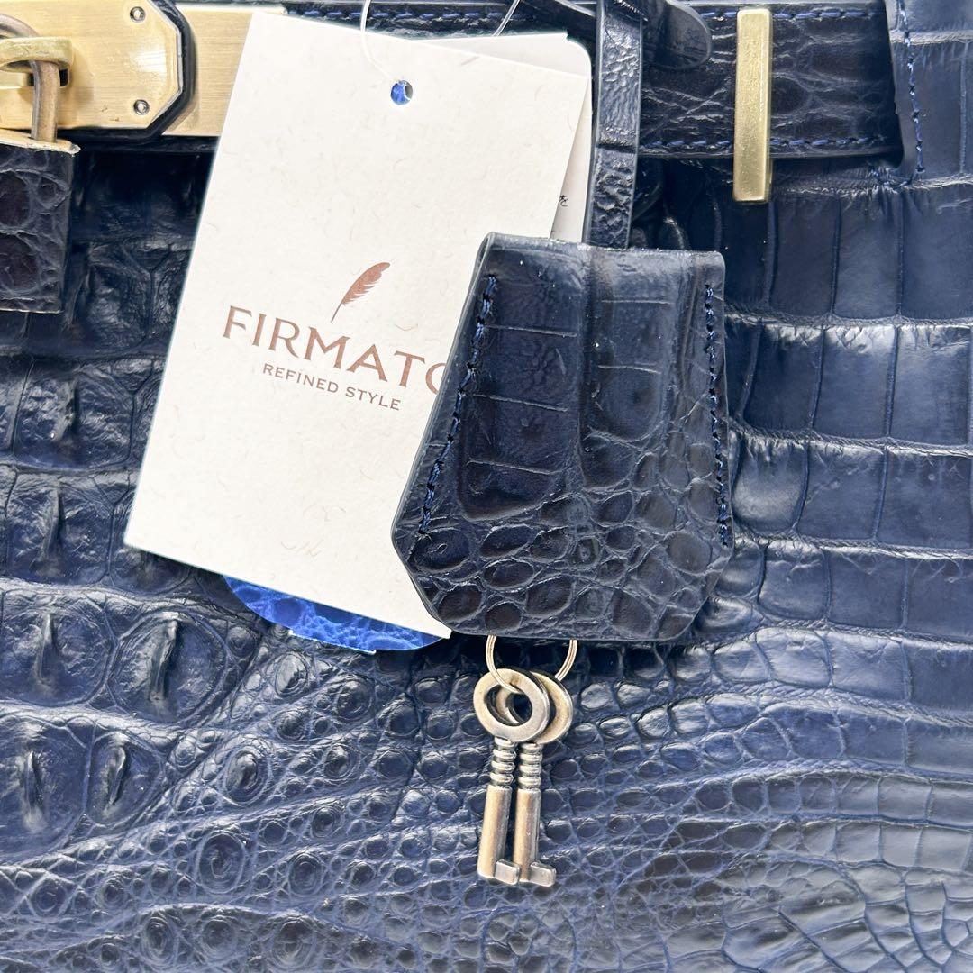 未使用タグ付き✨firmato 2wayバッグ クロコ ネイビー