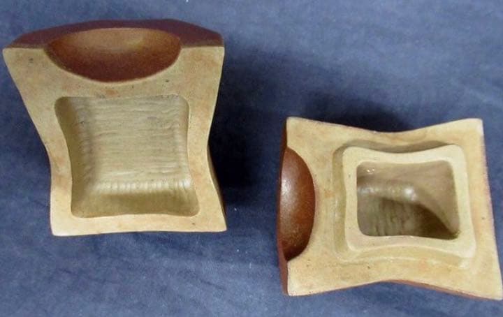 レアなデザイン　杵突きうさぎ備前焼　香合　兎　縦5㎝横4.6㎝高さ6.4㎝お茶会