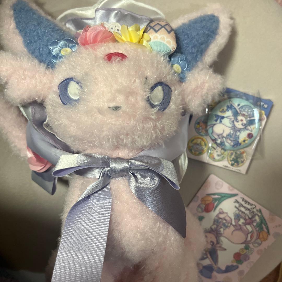 ポケモン イースター ぬいぐるみ　エーフィ　ブイズ　くるみバッジ全種類セット