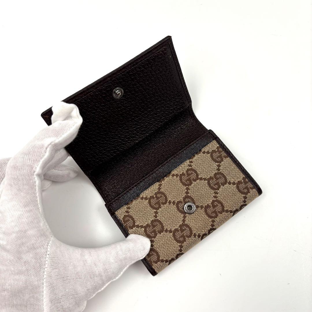 ✨未使用級✨　GUCCI ケース　GG キャンバス　ロゴ金具　小銭入れ