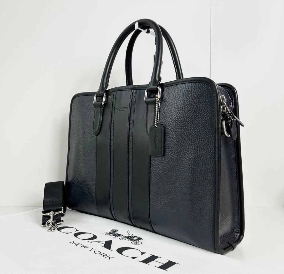 【良品】✅定価9.6万　メンテ済み　コーチ　ビジネスバッグ　COACH レザー