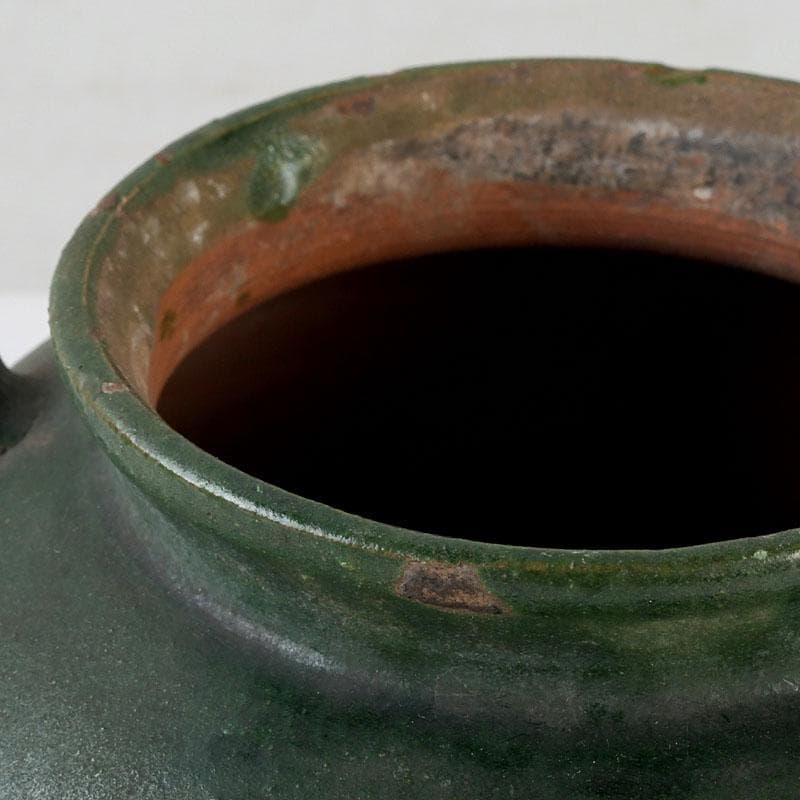 中国　漢緑釉　双耳壷　Z　9746