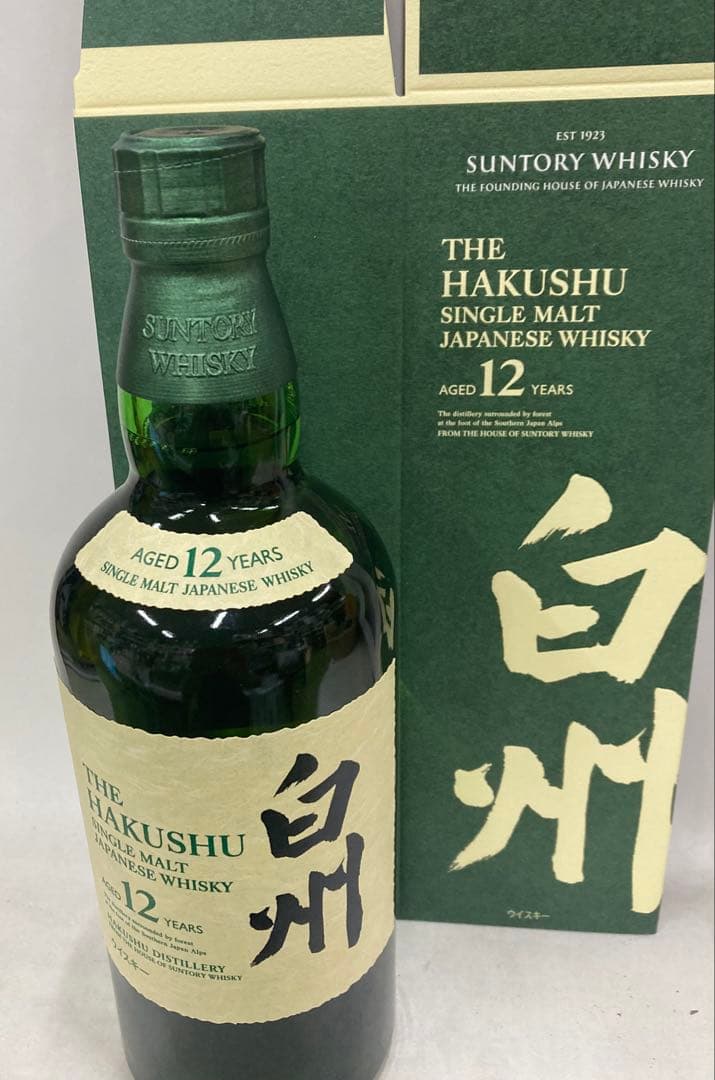 サントリーシングルモルト白州12年700ml カートン付きになります♪