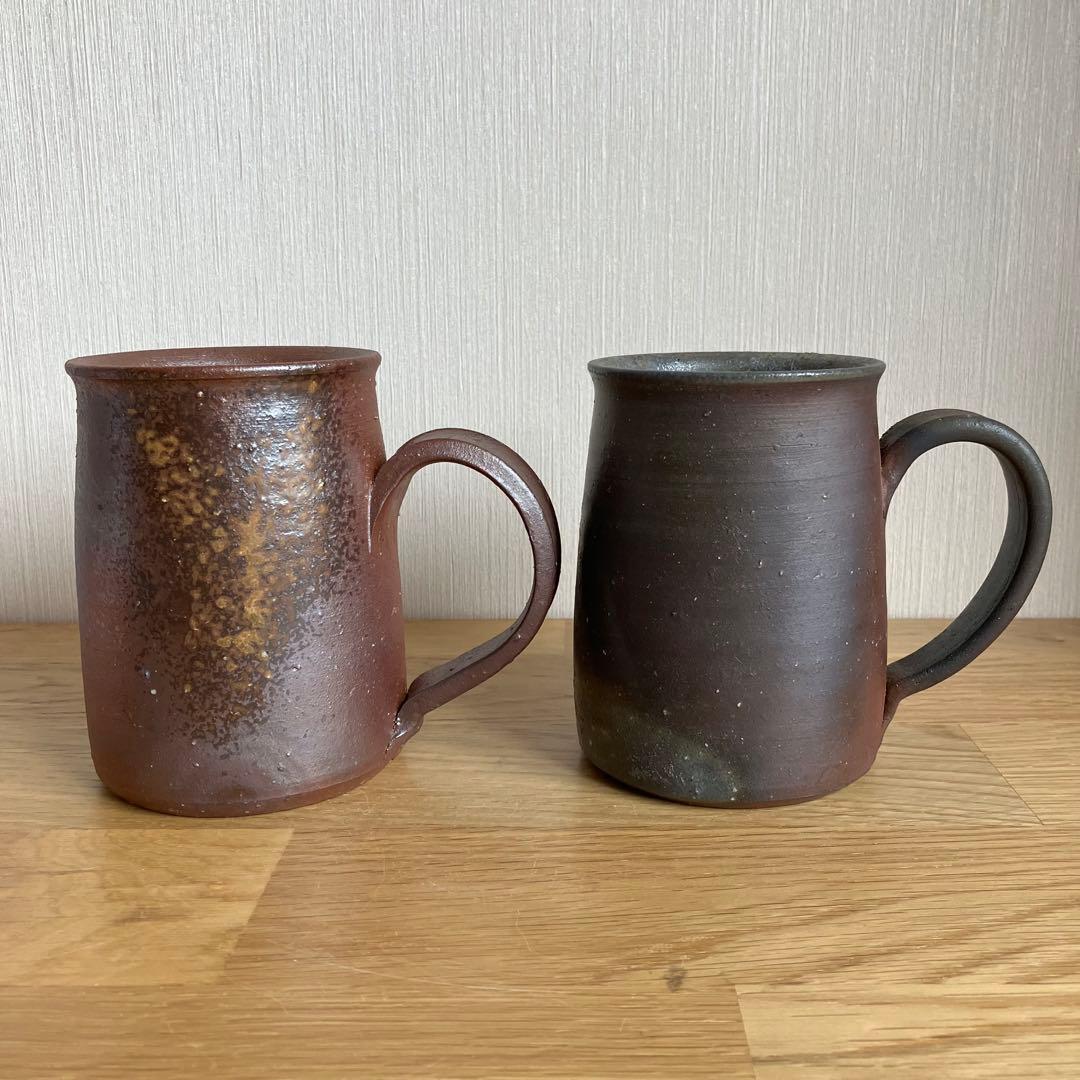 備前焼　ジョッキ　マグカップ　ペア　※