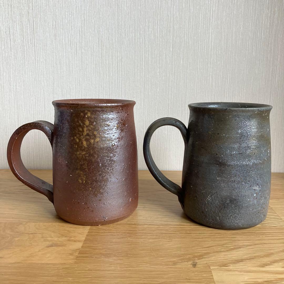 備前焼　ジョッキ　マグカップ　ペア　※