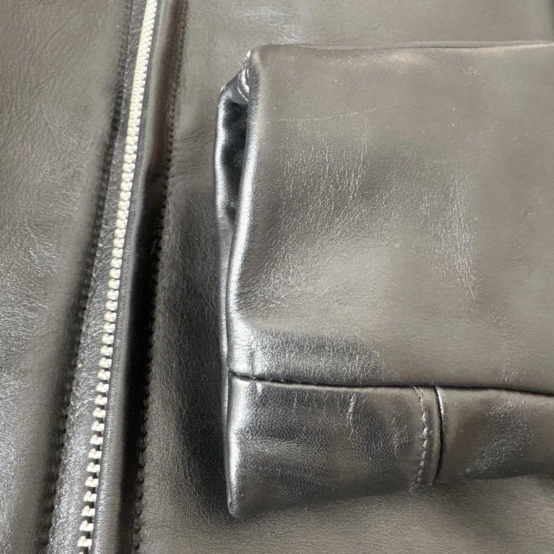 Schott ブラックレザーシングルライダース 38 103us