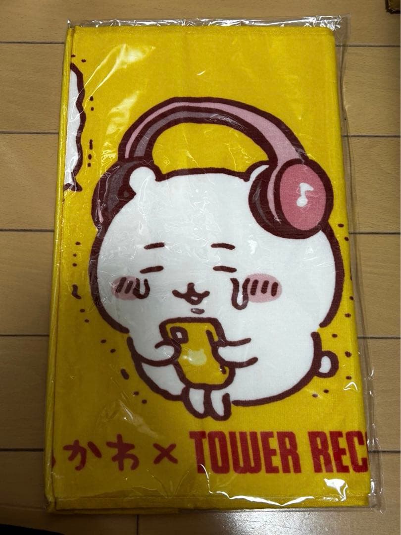 ちいかわ×TOWER　RECORDS　フェイスタオル