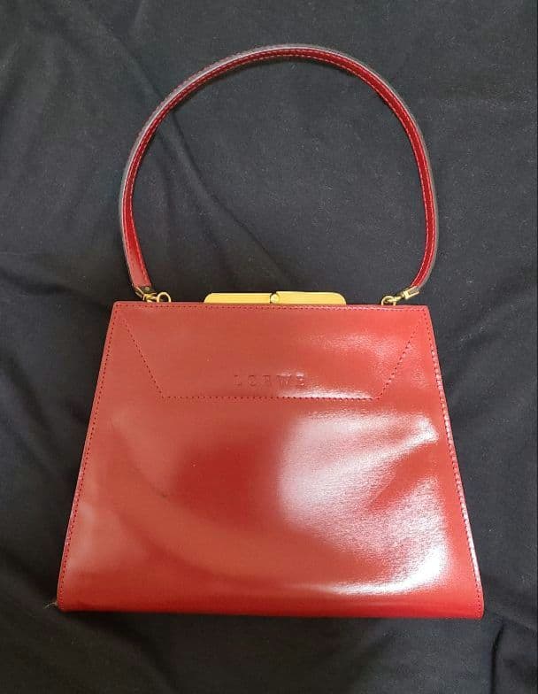 美品　LOEWE(ロエベ)　赤　ハンドバッグ パーティーバッグ