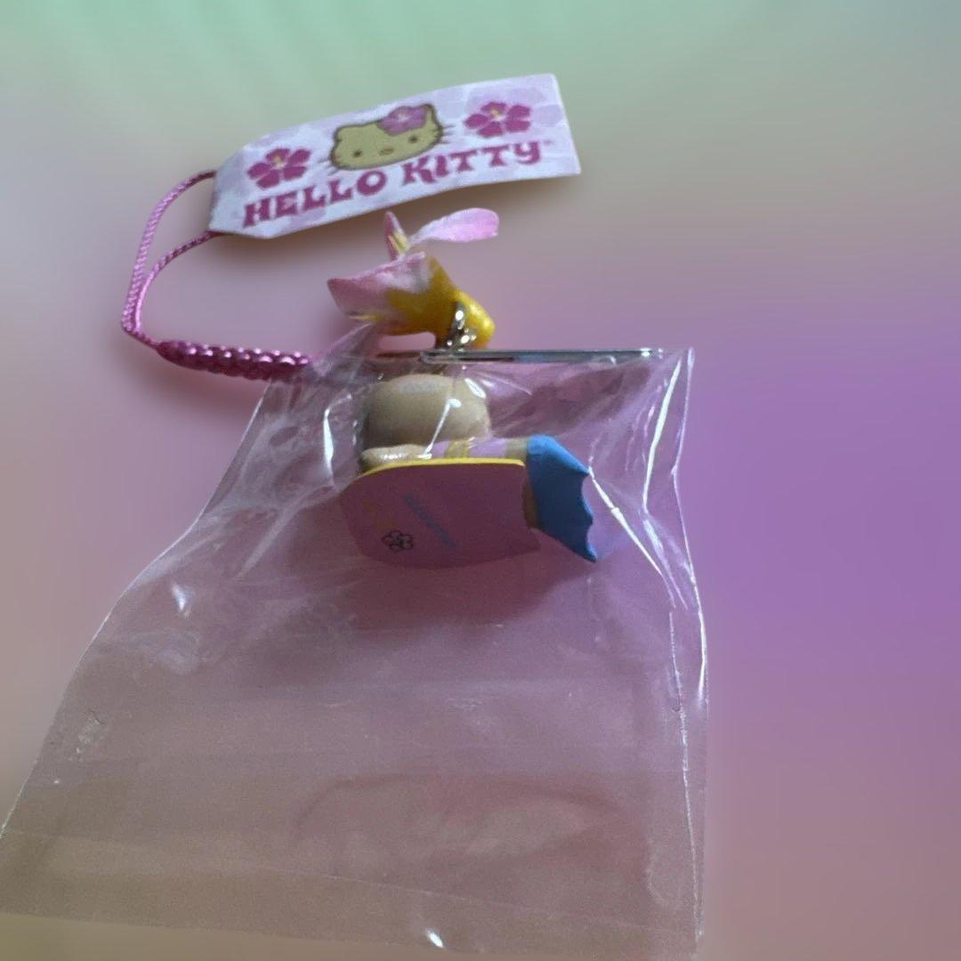 限定値下げ！！ハローキティ根付け　ハワイ限定　 日焼け　ストラップ　激レア