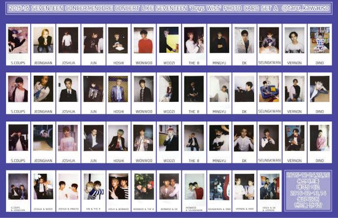 SEVENTEEN セブチ　アンコン　チェキ　A